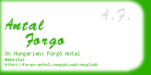 antal forgo business card